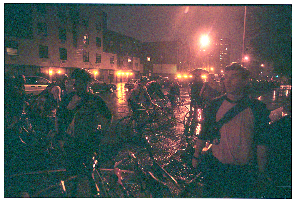 Cyclists in the Rain