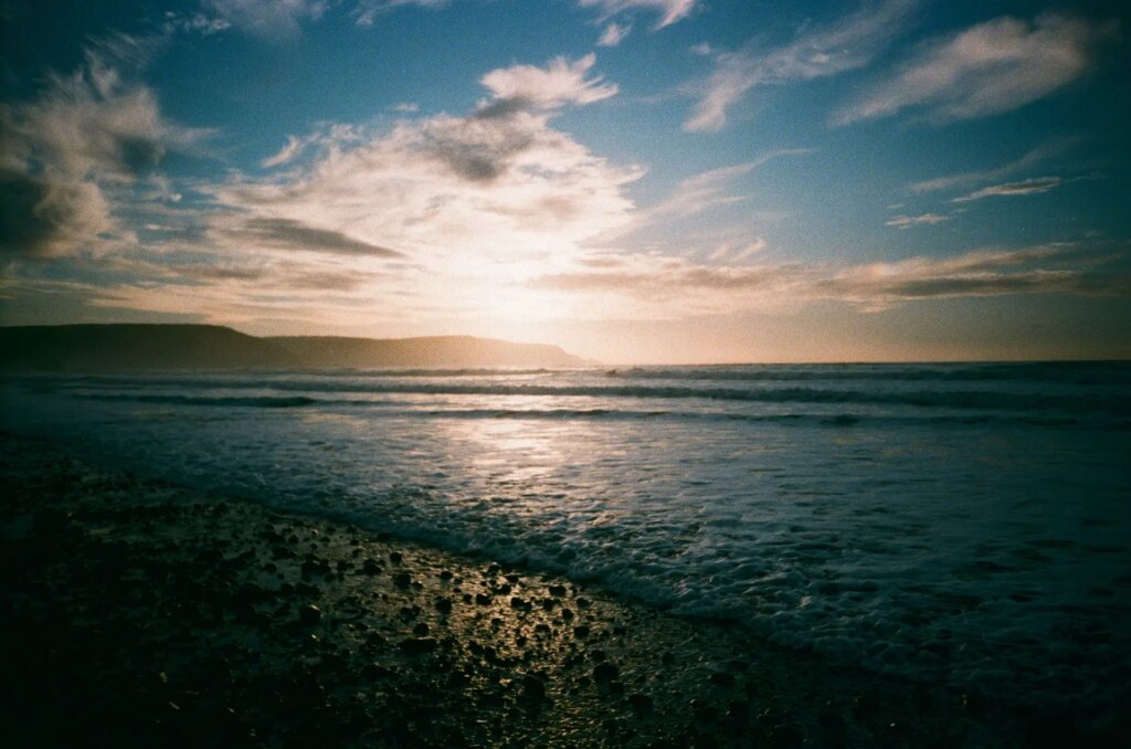 Sunset seen from beach