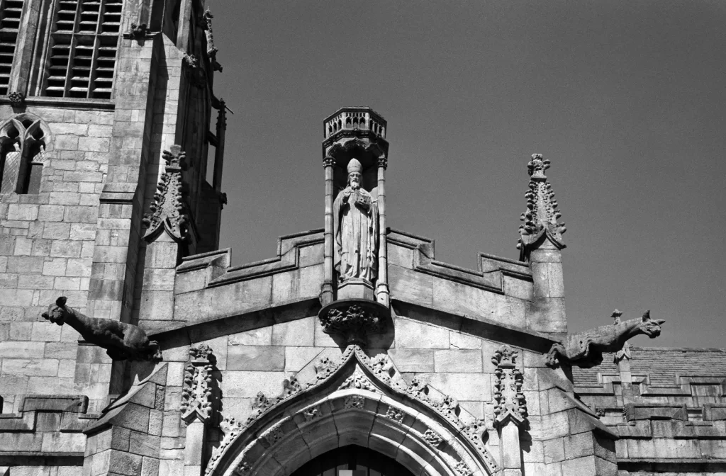 I live near the old C of E church called St Chads, You can see Chad above the door.