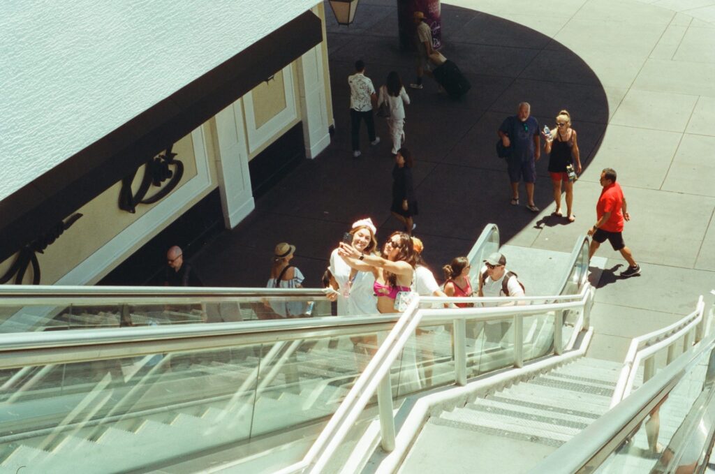 Selfie in Las Vegas Shot on CineStill 400D