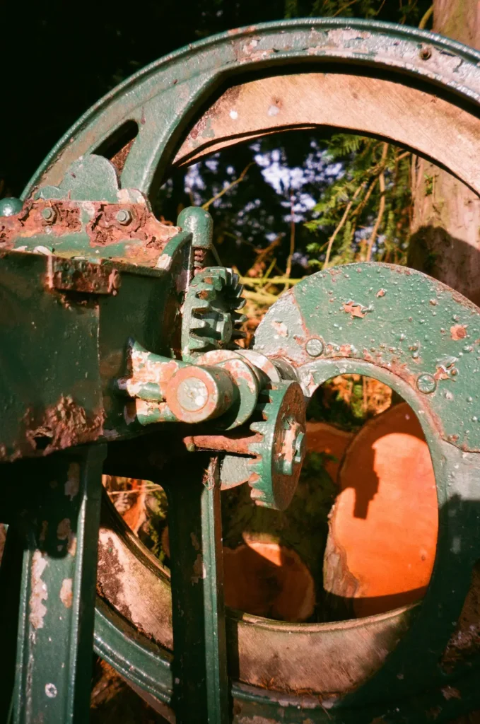 old wood cutting machine