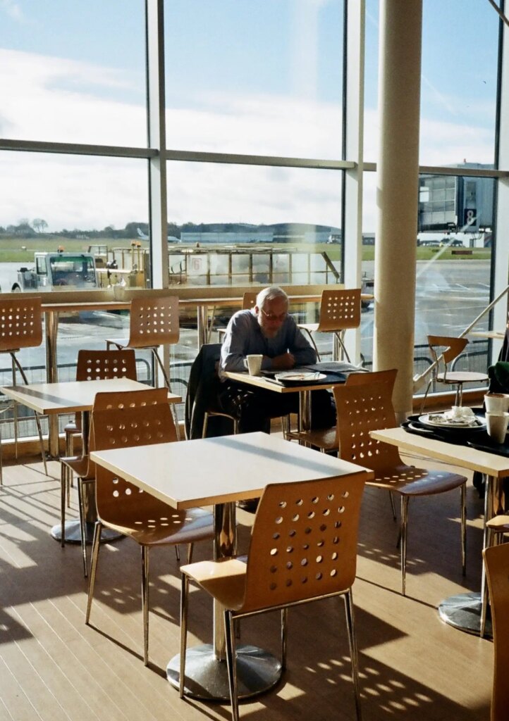 Prague airport cafe with the Olympus Pen EE-3