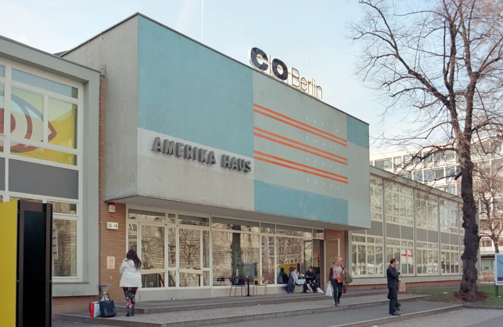 Amerika Haus, built in 1957, and typically for the post-war architecture of the 1950s in Germany