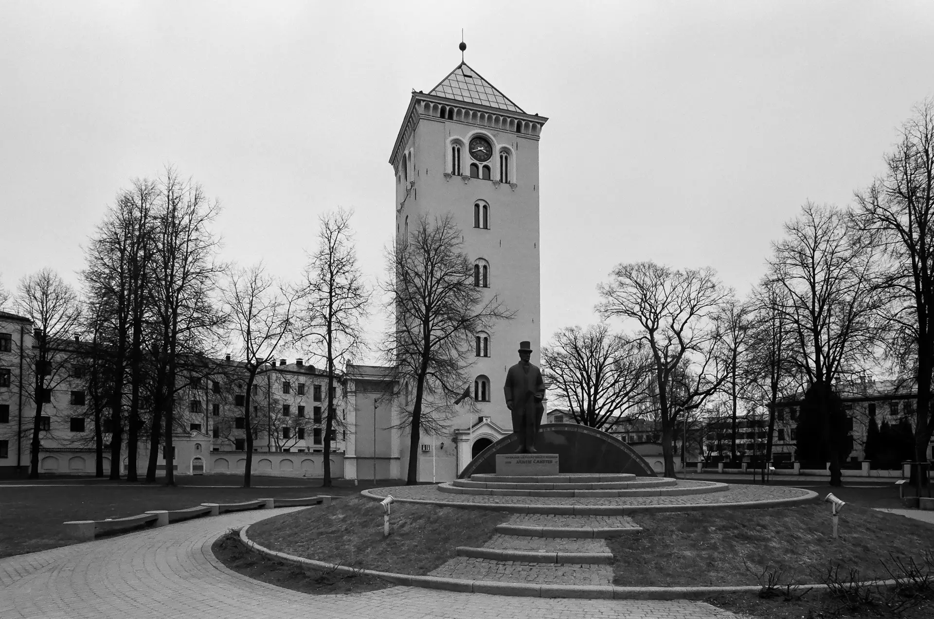 The monument to Jānis Čakste, the first President of the Republic of Latvia. 