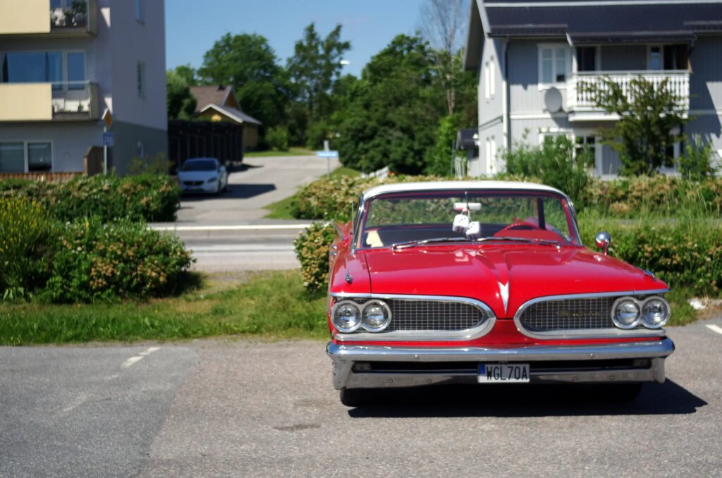 Pontiac in the bright summer sun