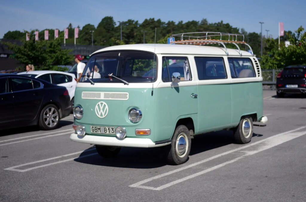 VW van in the summer sun