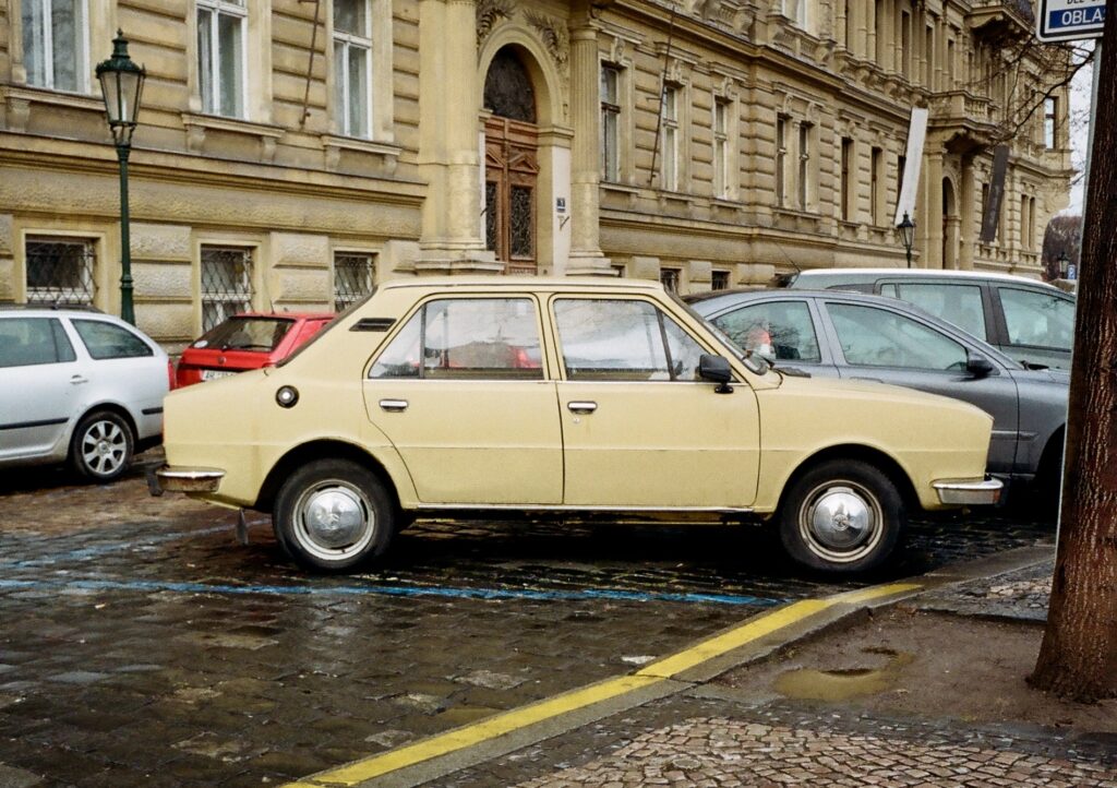 Cars in Prague with the Olympus Pen EE-3