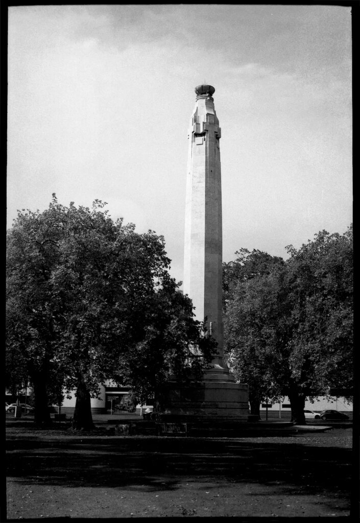 Cenotaph, Queen's Gardens, Dunedin, New Zealand - Superpan 200 - no filter.