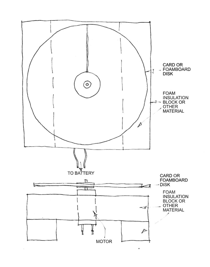 Plan and elevation of simple version.