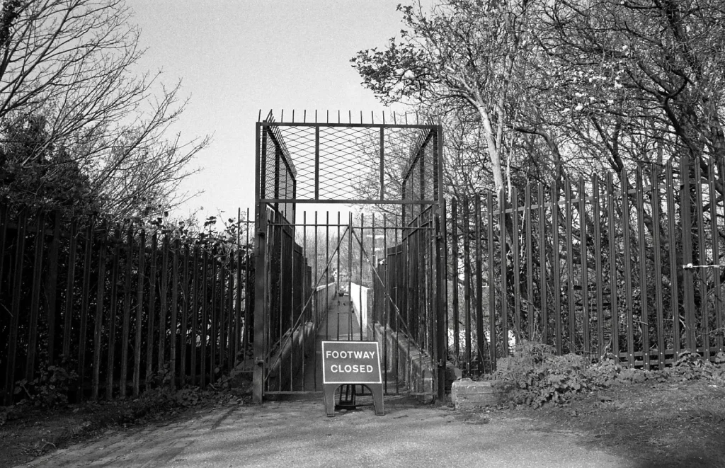 Footway Closed North London during Covid-19 lockdown