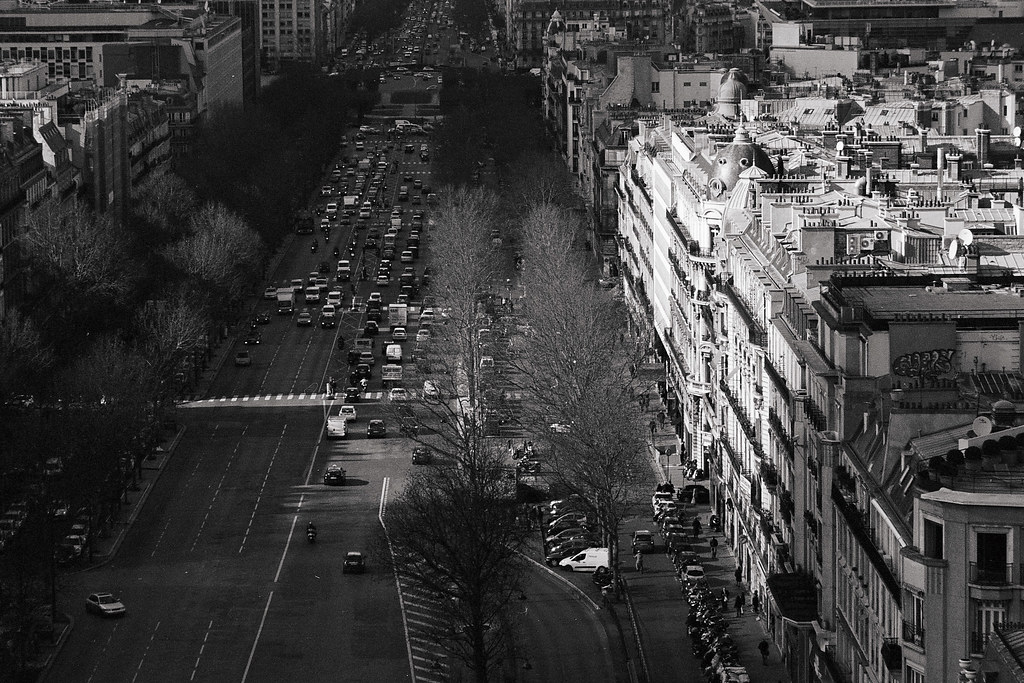 View from the arc de triomphe