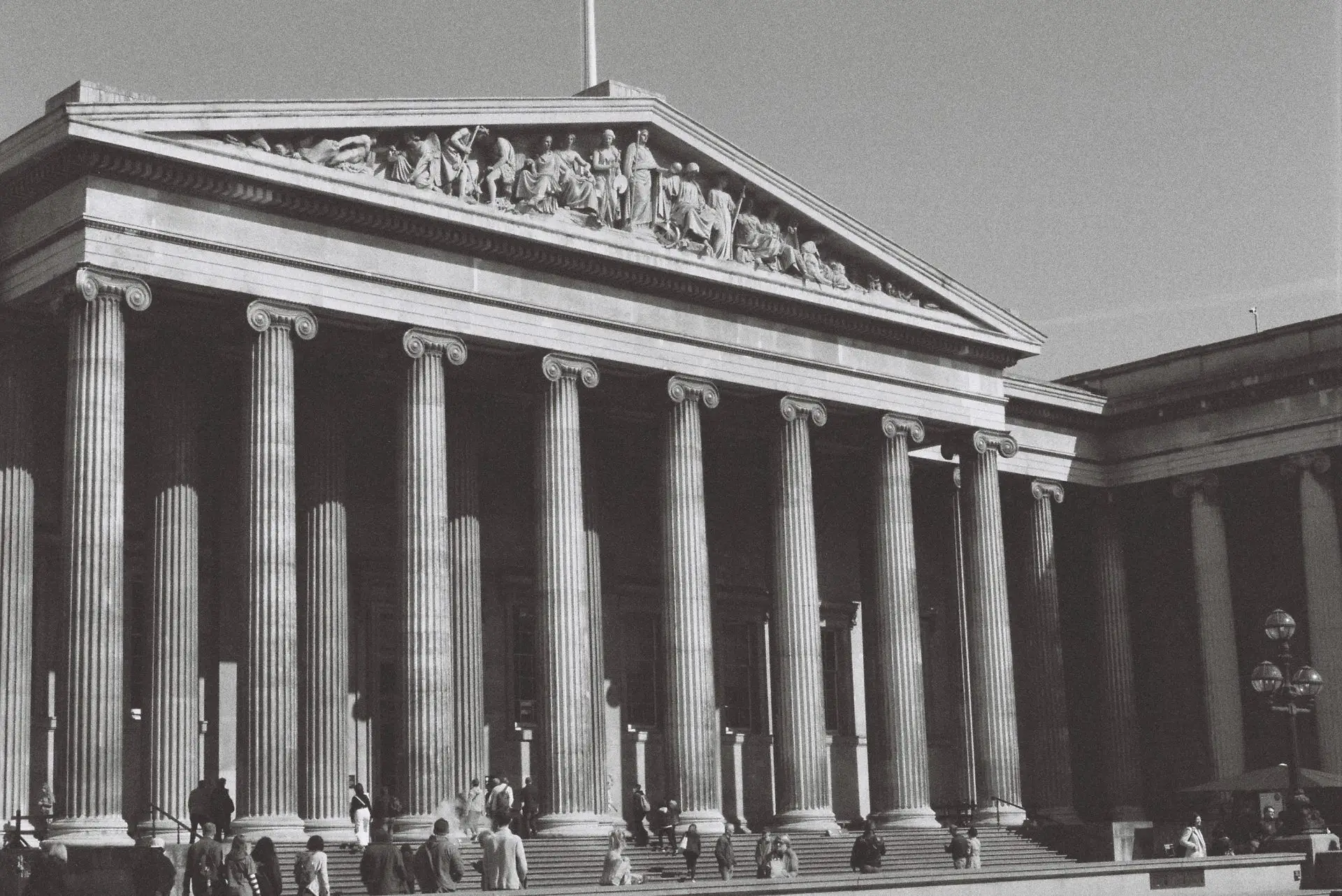 Neoclassical building with columns