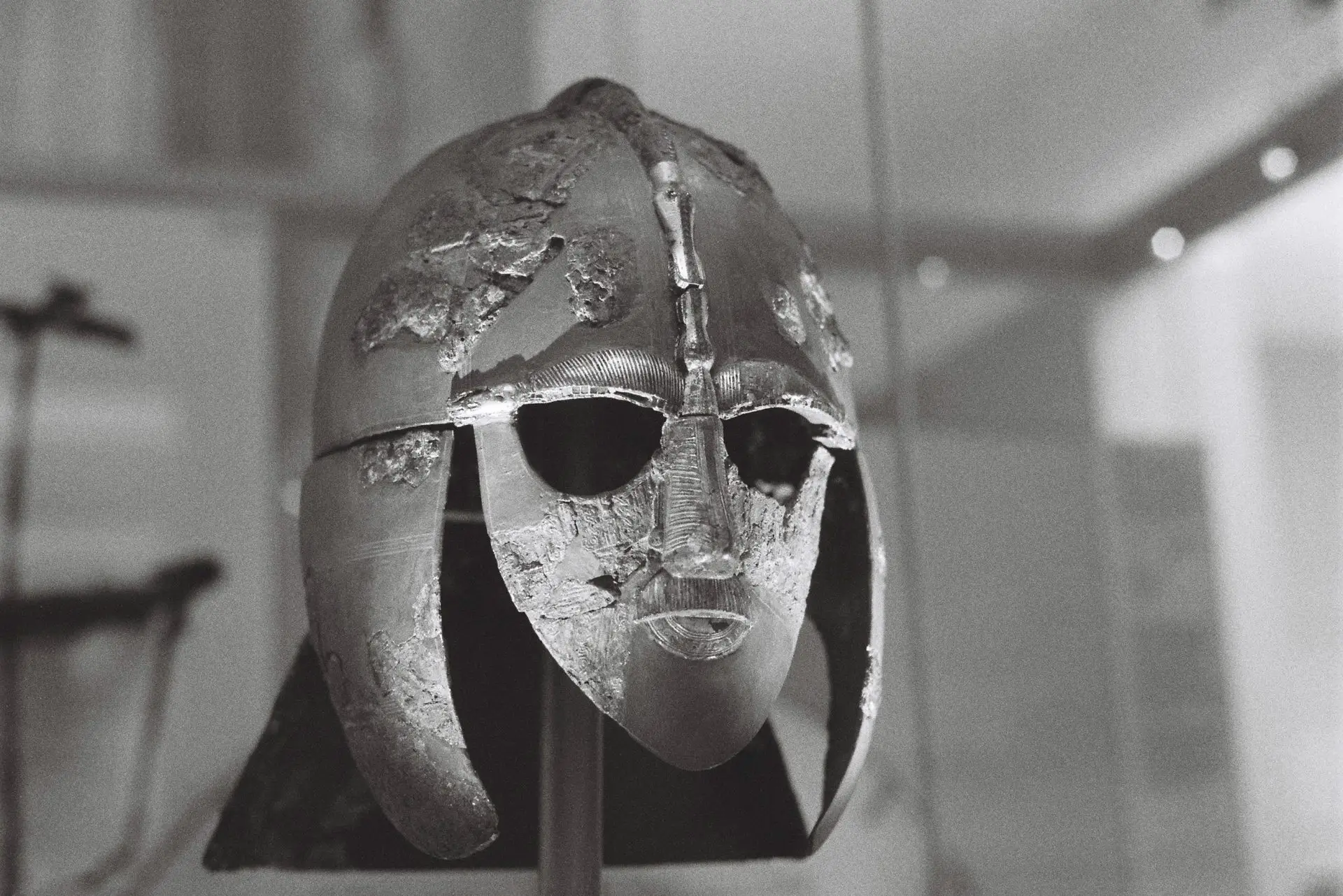Anglo-saxon face mask and helmet