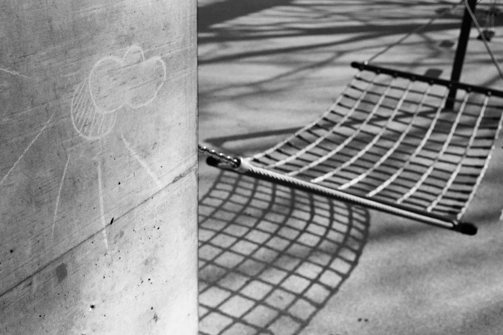 A hammock on a playground