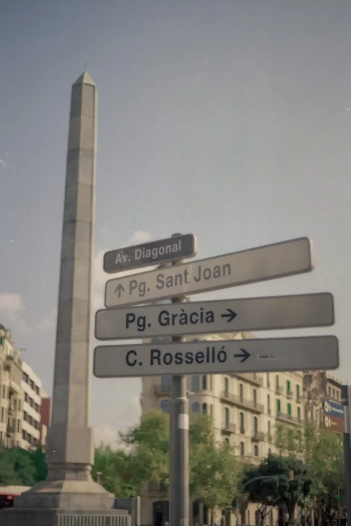 Barcelona road signs