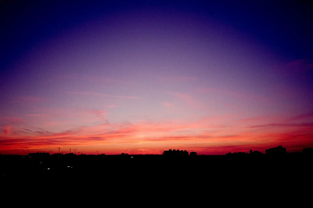 Photo of a sunset made with the Minolta TC-1