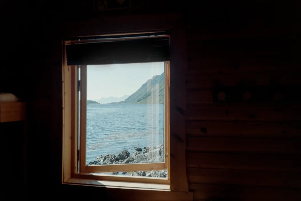 Sørøya through a window