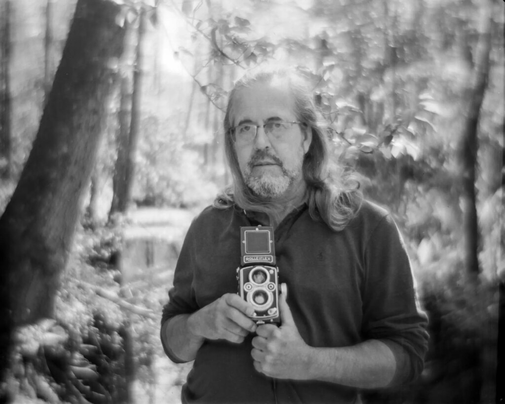 Portrait in the forest taken with a Zeiss Rapid Aplanat 135mm, wide open at f:6.3