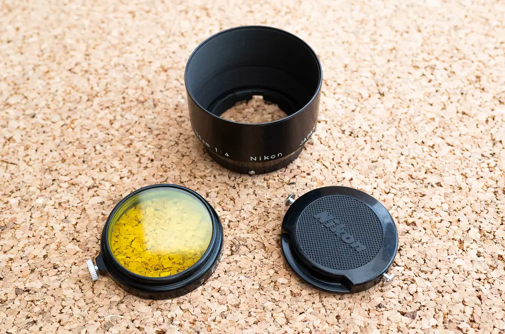 Compatible accessories: dedicated clip-on hood, genuine Nikon clip-on cap, A36 Leitz 2 (yellow) filter