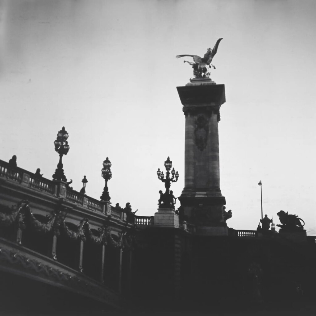 Paris Bridges on black and white film