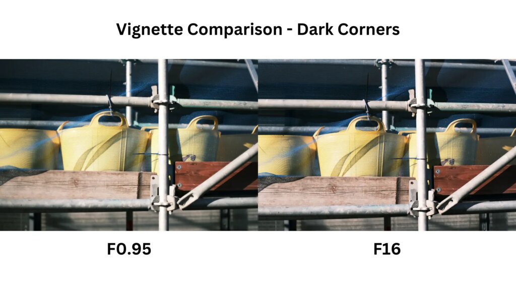Sample image taken on the 35mm F0.95 lens - Vignette comparison