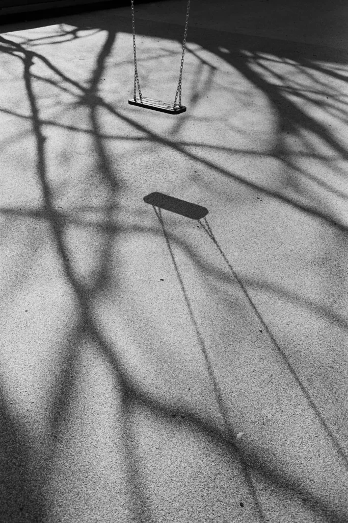 A swing on a playground