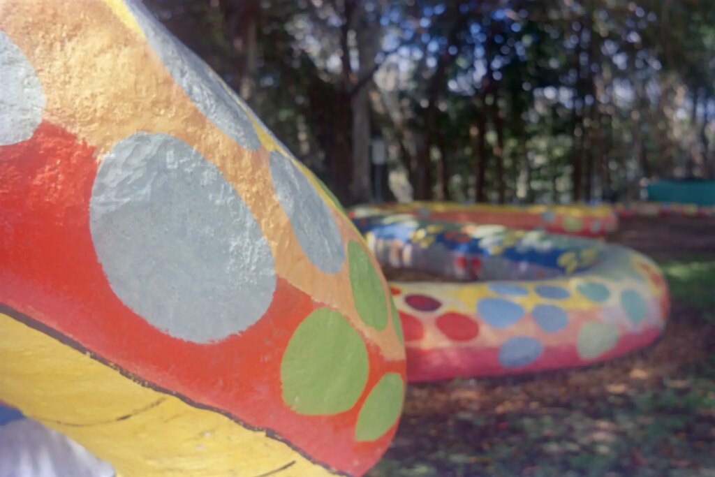 Rainbow Serpent sculpture.