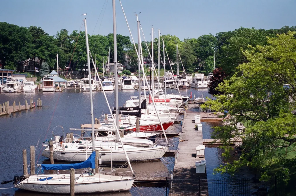 Shooting the C4 at midday. Boats docked in South Haven, MI.