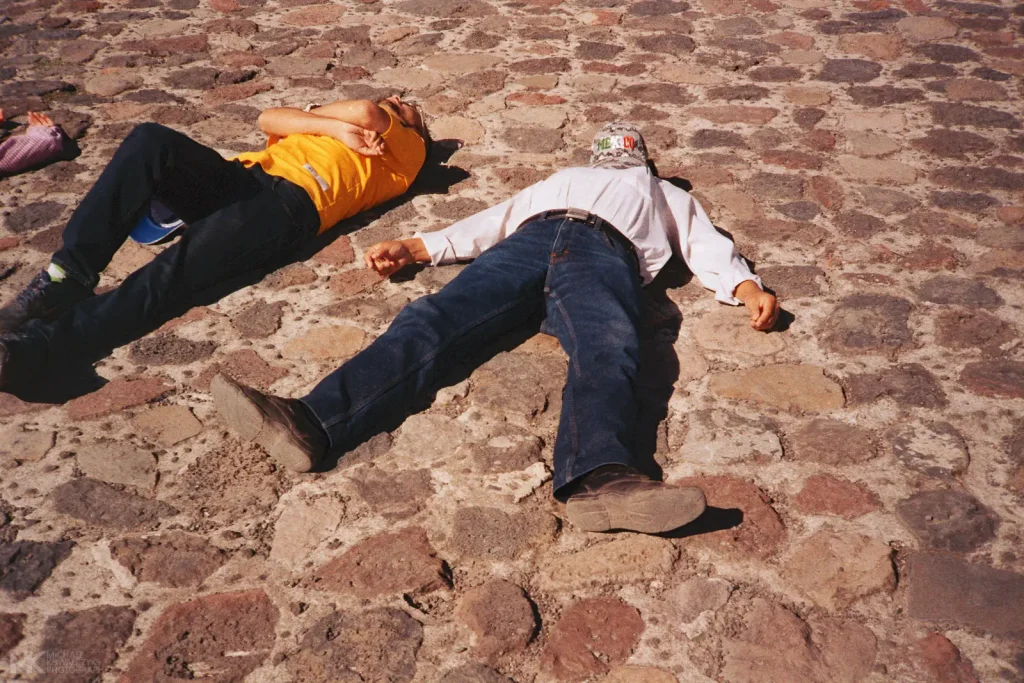 Asleep on top of the Pyramid of the Sun Teotihuacan Mexico 2019