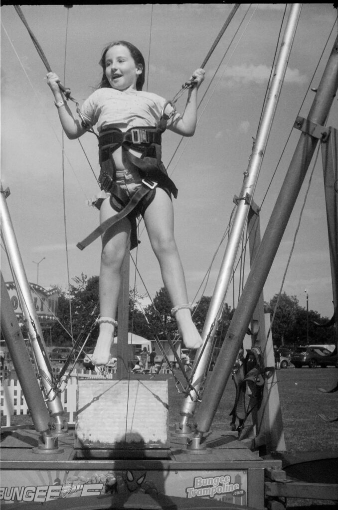 Granddaughter bouncing