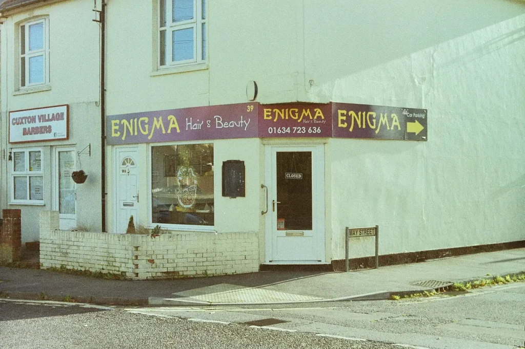 photograph of a hair salon