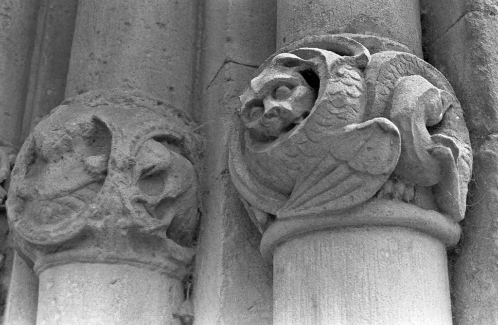 carved stone on cathedral