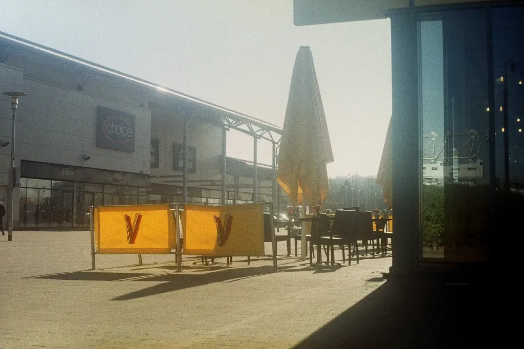 image of deserted restaurant outside scene