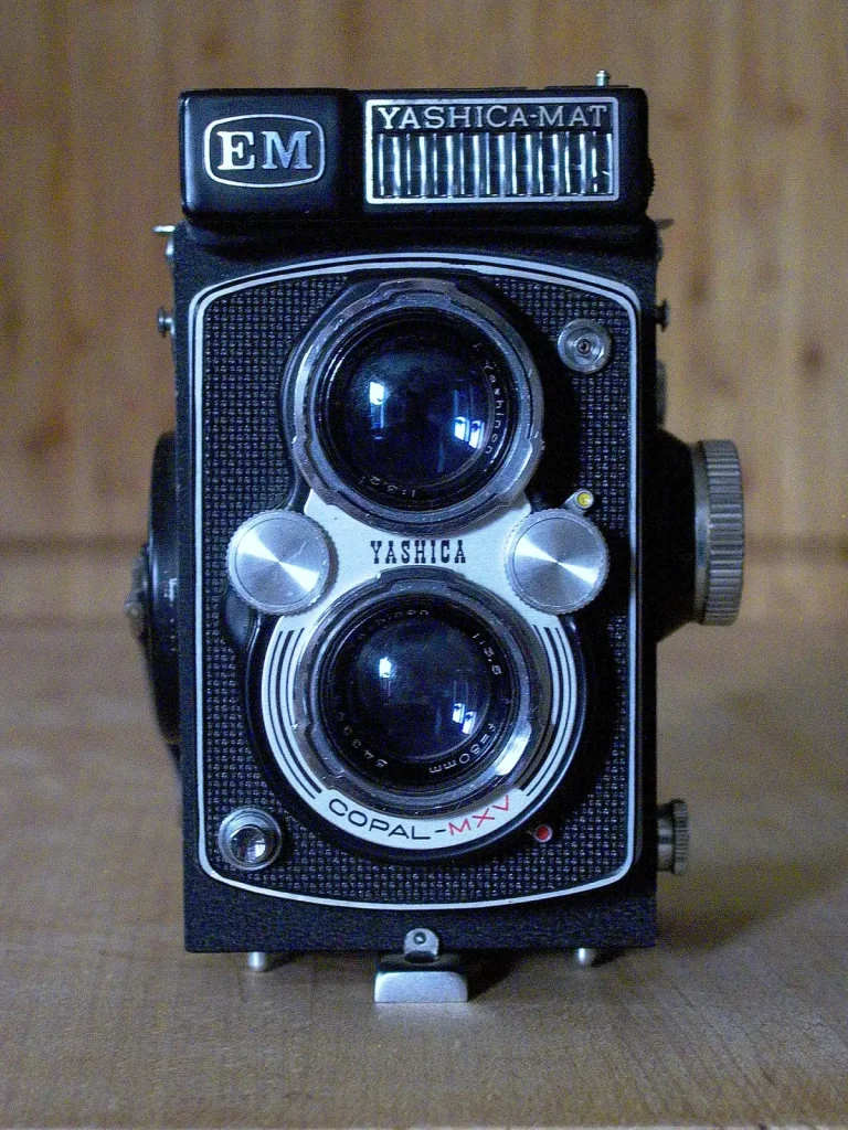 photograph of a Yashica EM TLR camera