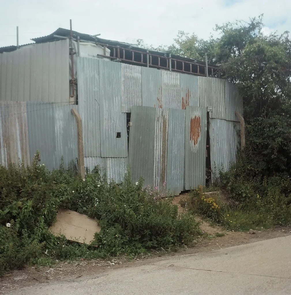 photo of corrugated building