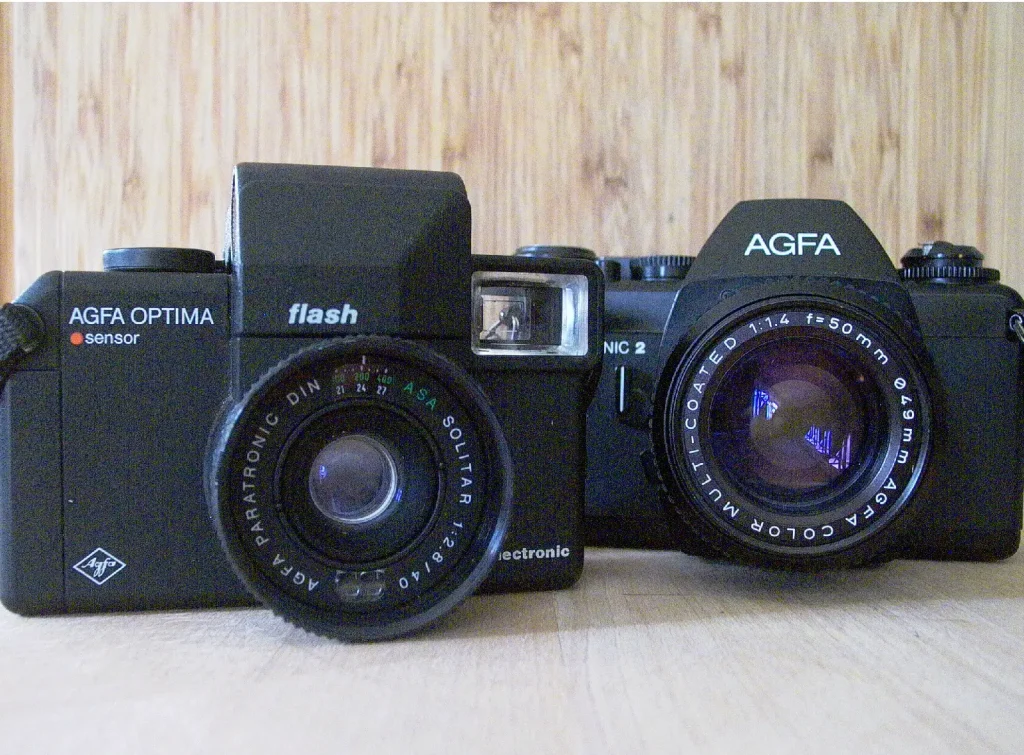 a photo of two agfa cameras