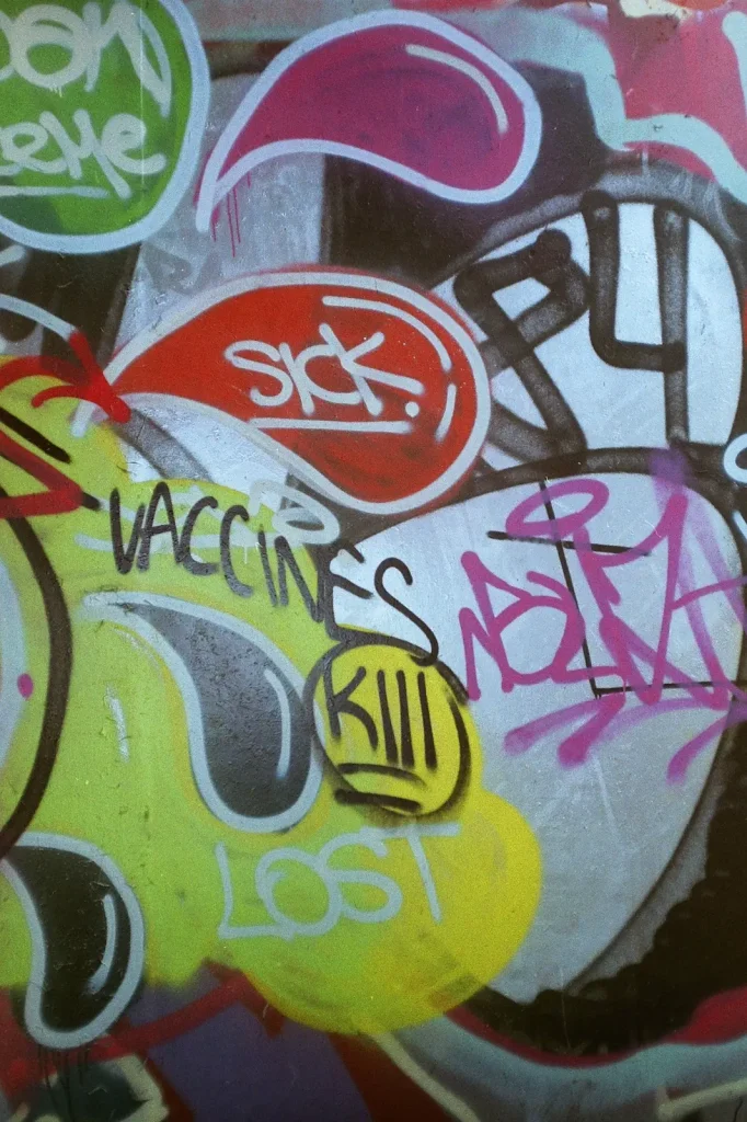 colour photo of grafitti