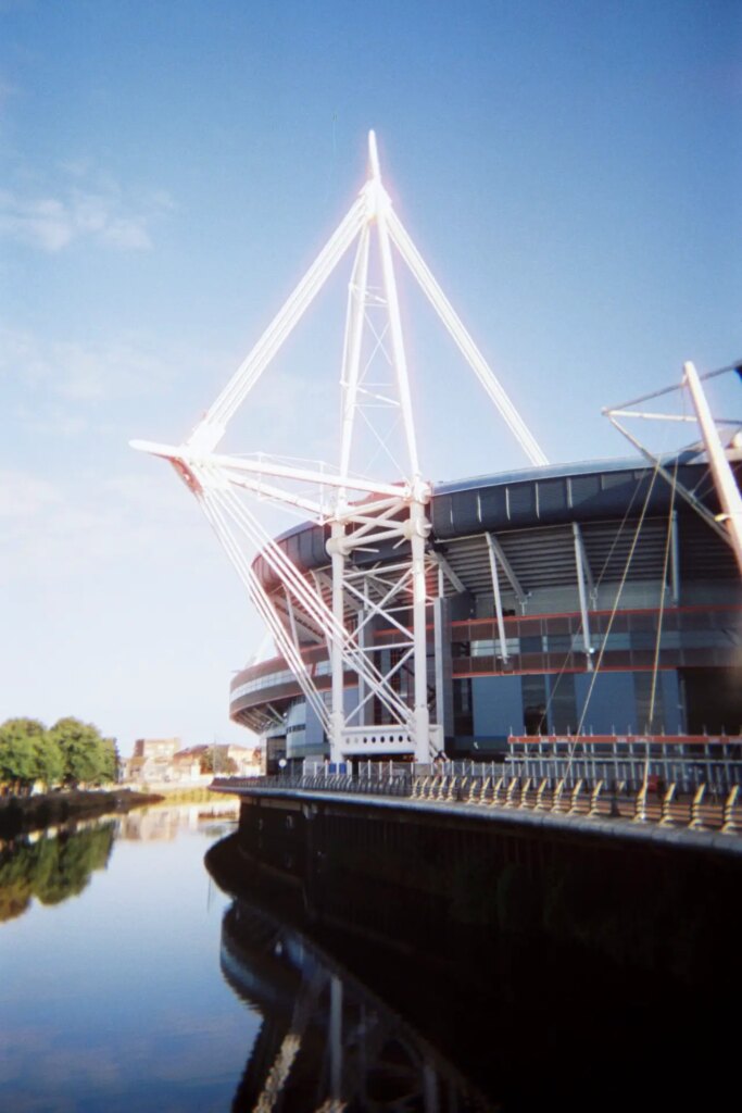 cardiff rugby stadium and river