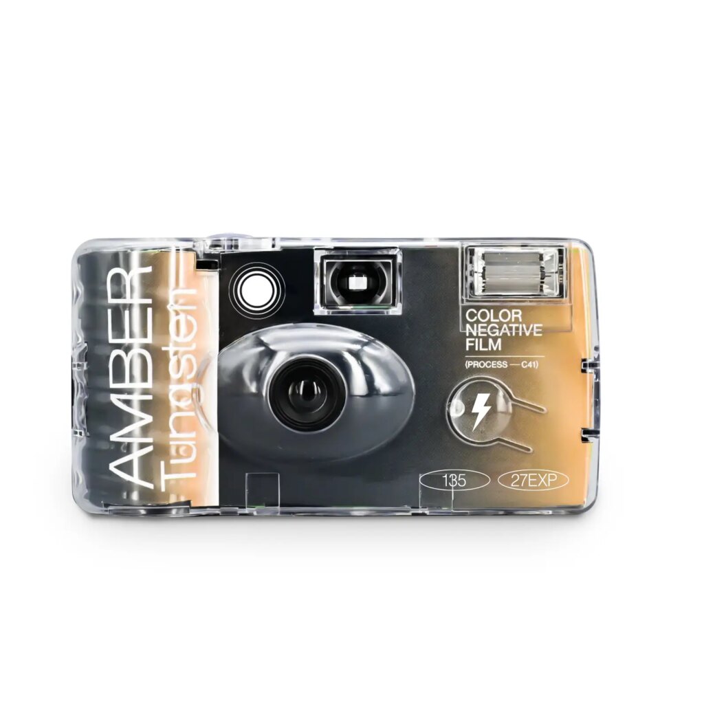 amber tungsten disposable camera