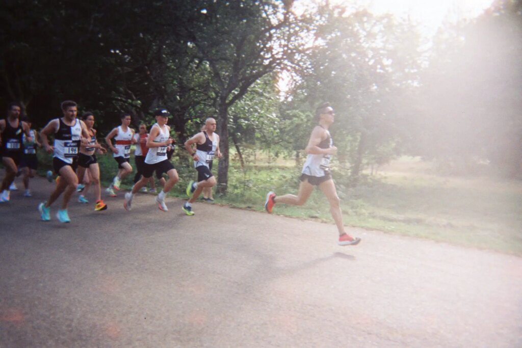 running race in park