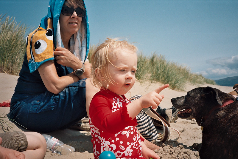 Connie Meggie and Nonny on the Beach