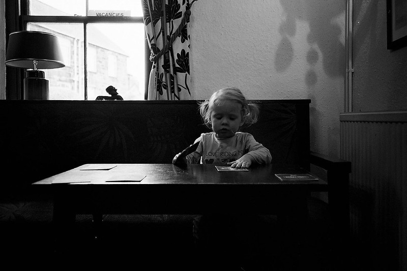 Connie at the table