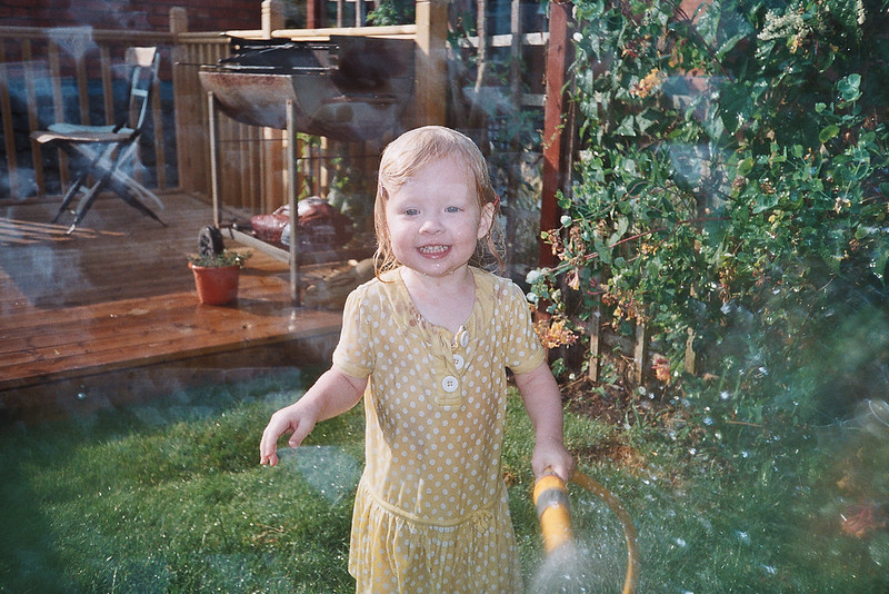 Water fights with Connie