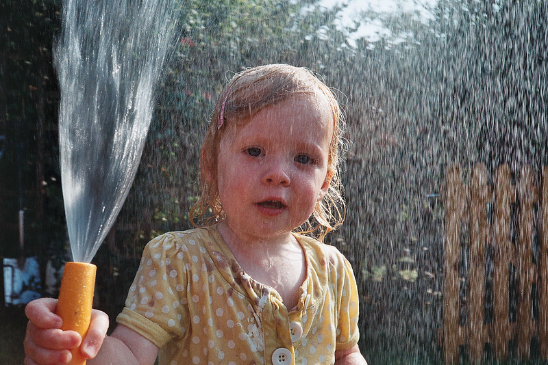 Water fights with Connie