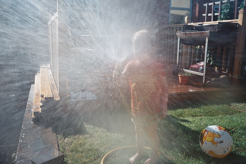 Water fights with Connie