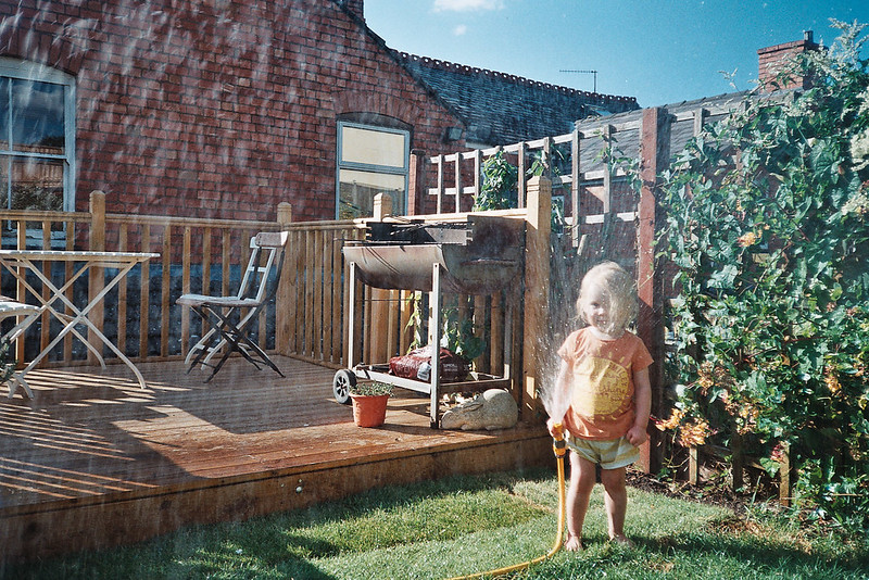 Water fights with Connie