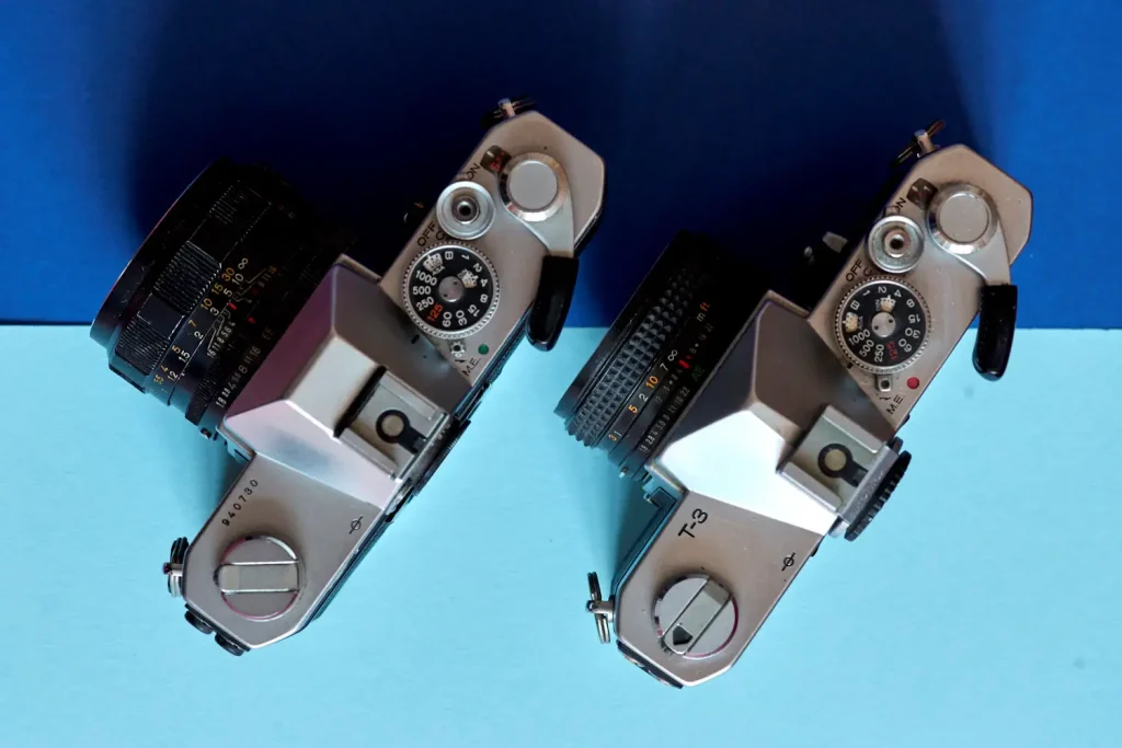 View of T3n and T3 cameras from above