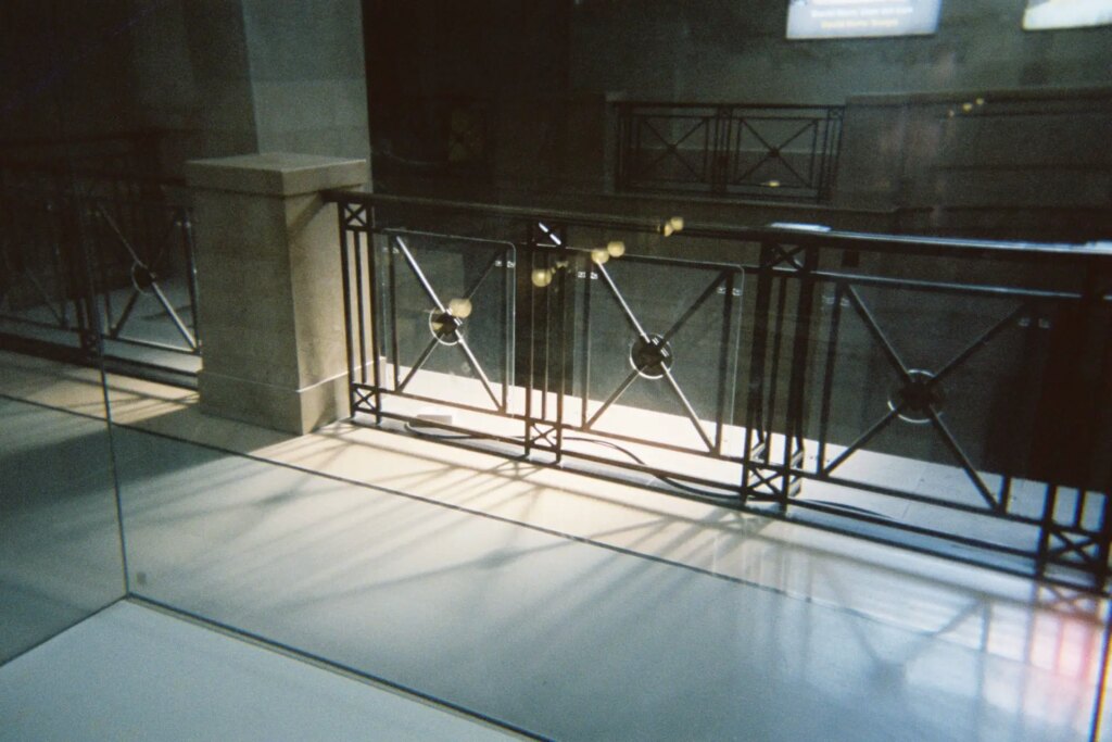 indoor museum railing