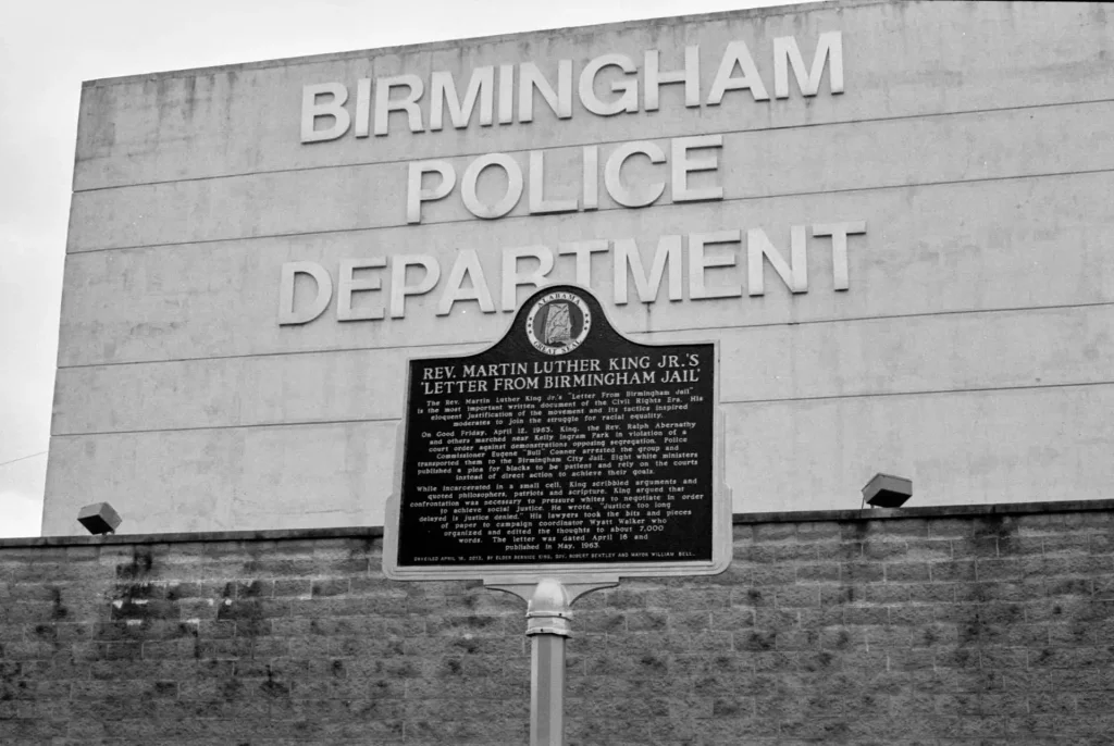 Historical marker for Kings Letter from Birmingham Jail
