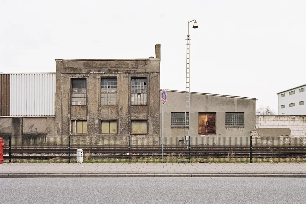 industrial architecture shot at Bremen port with a shift lens